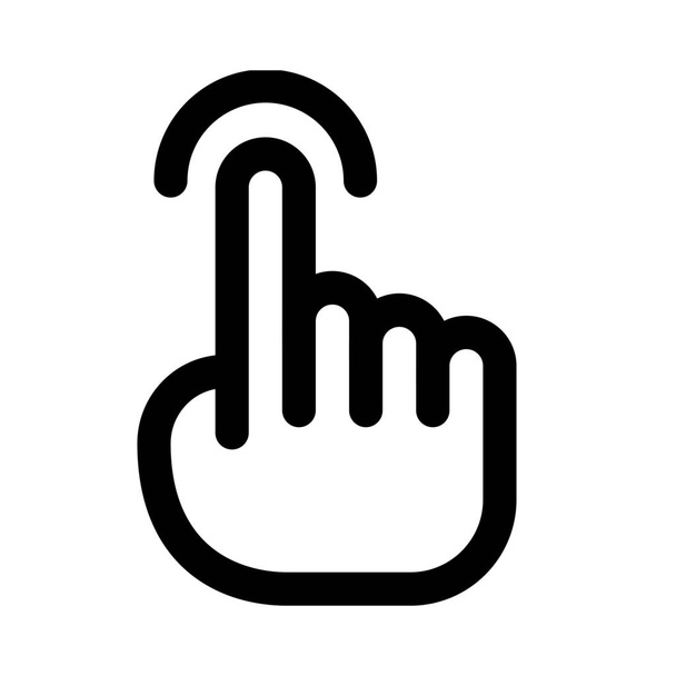 Yhden sormen kosketus vangitseva kosketusnäyttö testi - Vektori, kuva