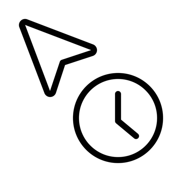 Computer application wait time or busy clock symbol - Vector, Image
