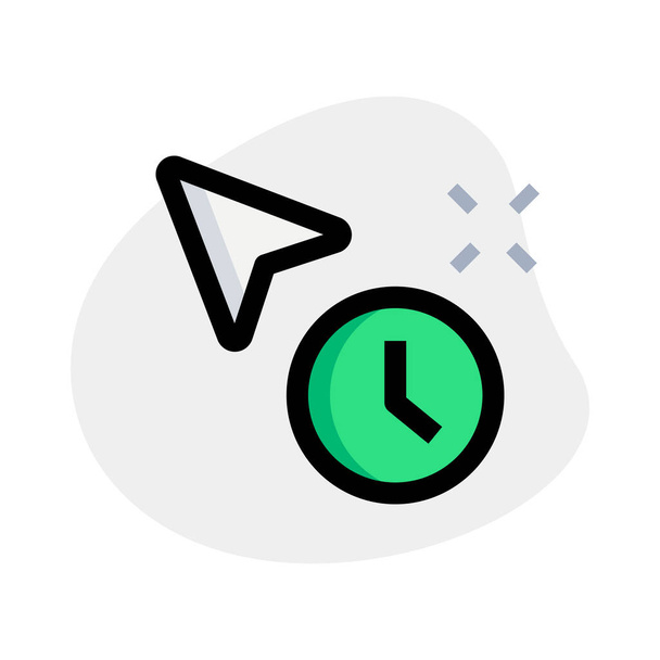 Application informatique temps d'attente ou symbole d'horloge occupé - Vecteur, image
