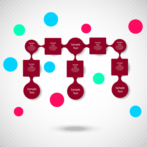 Metaball barevné koláčový diagram infografika - Vektor, obrázek