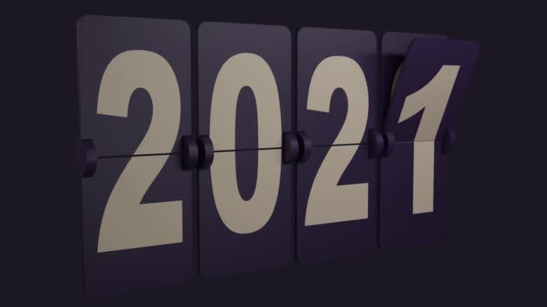 Gelukkige nieuwjaarsfilm. Begin met het jaar 2022. 3D-animatie - Video