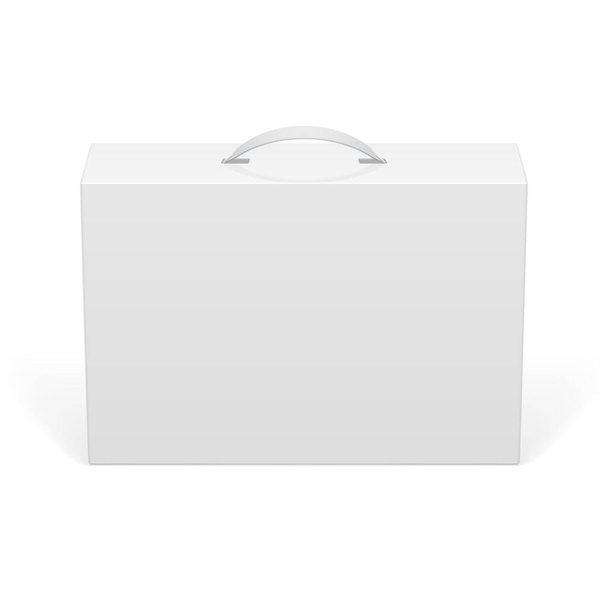 Light Realistic Package Cardboard Box with a handle. Vector illustration - Vetor, Imagem
