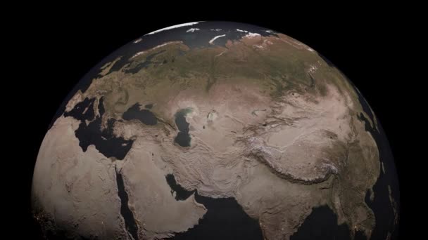 Earth black background space 3DCG digital animation motion graphics - Záběry, video