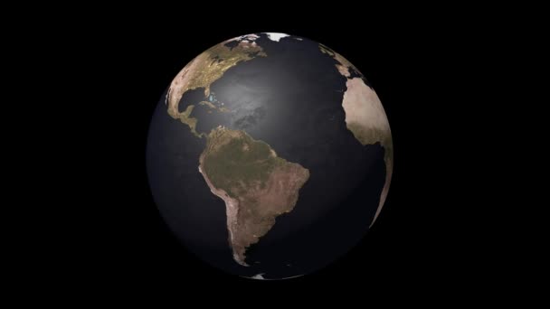Earth black background space 3DCG digital animation motion graphics - Footage, Video