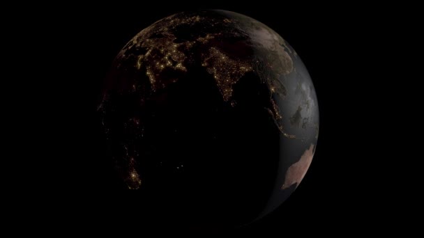 Earth musta tausta tilaa 3DCG digitaalinen animaatio liikkeen grafiikka - Materiaali, video