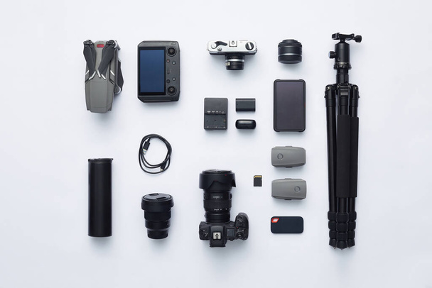 Different gadgets on a white background - Photo, Image