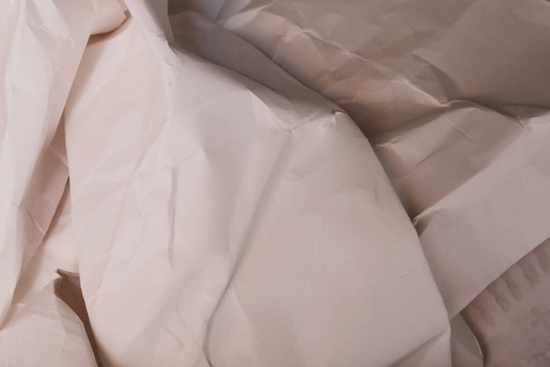 Beyaz buruşmuş kağıt arkaplan grunge doku arkaplanı - Fotoğraf, Görsel
