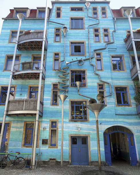 façade maison bleue - Photo, image