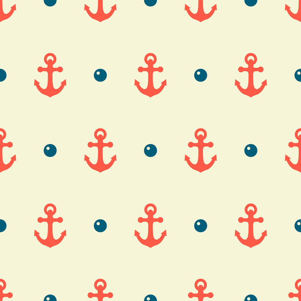 Nautical seamless pattern - Wektor, obraz