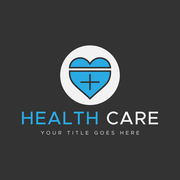Egészségügyi logó. Kék és fehér szín minimális logó design.Absztrakt logó. - Vektor, kép