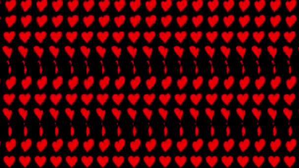 Szív alakú Mozgó hullám animáció mozgás grafika - Felvétel, videó