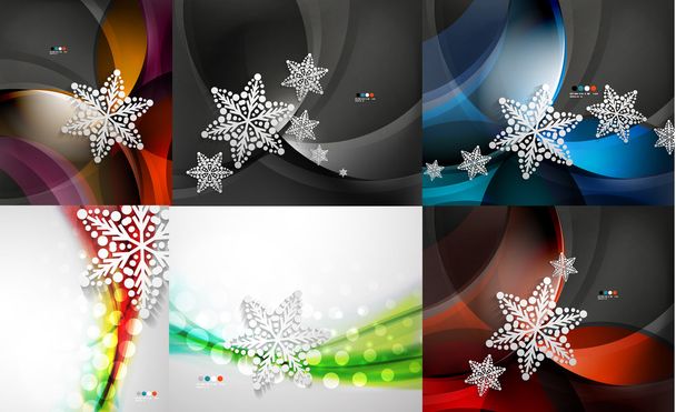 Mega collection of Christmas waves - Vector, Image