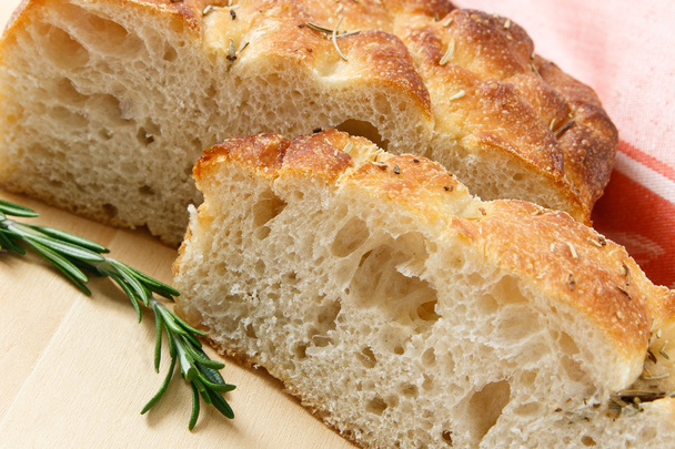 Sliced Artisan Focaccia Bread - Photo, Image