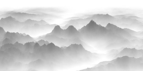 montagne nella nebbia - Foto, immagini