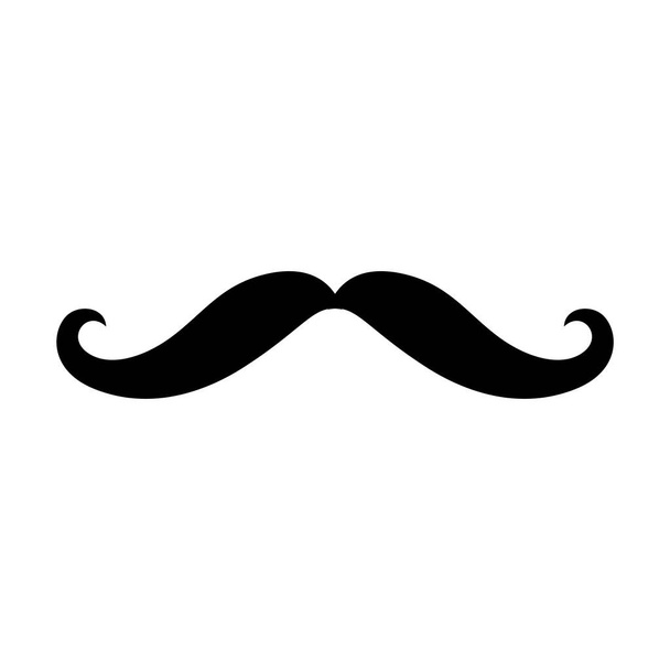 minimalistic vector illustration, mustache icon - Vektor, Bild