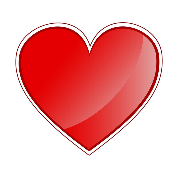 icono del corazón en el fondo. Logotipo de amor corazón ilustración. - Vector, imagen