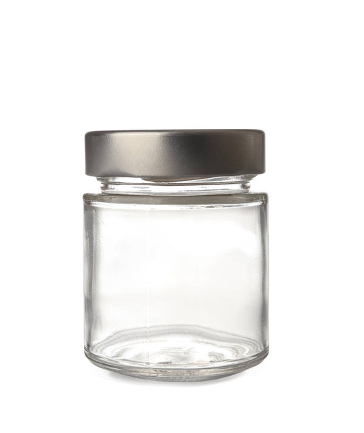 tarro de vidrio aislado sobre fondo blanco - Foto, Imagen