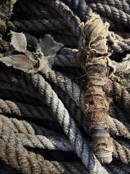 Close up van nautische touw - Foto, afbeelding