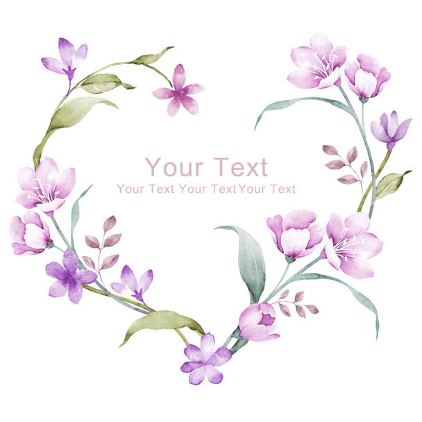 Watercolor floral illustration collection - Photo, Image