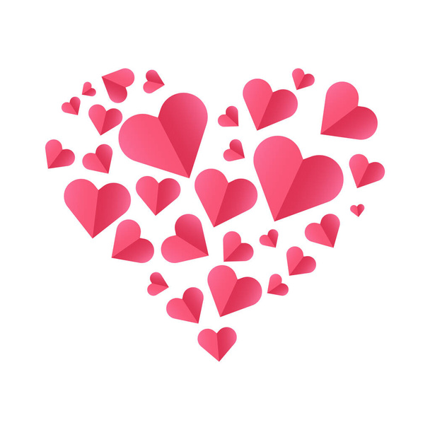 heart icon on  background. Love logo heart illustration. - Vetor, Imagem