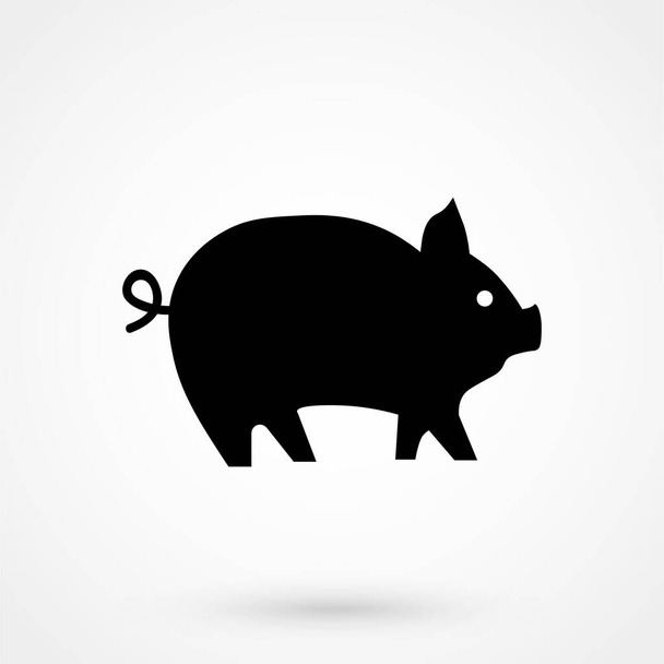 pig Icon isolated on background - Vecteur, image