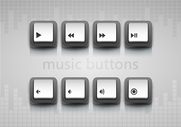 Vector playback controls buttons - Vector, imagen