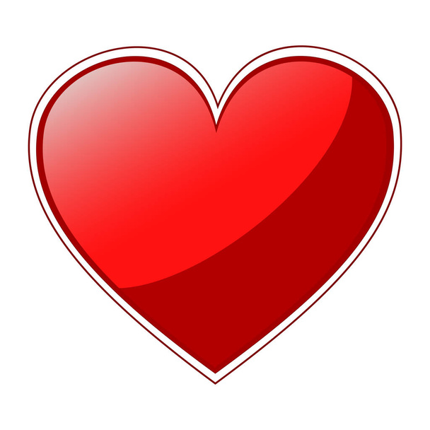 heart icon on  background. Love logo heart illustration. - Vettoriali, immagini