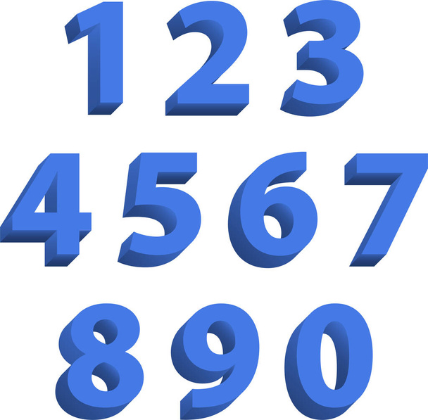 conjunto de números sobre fondo blanco - Vector, imagen