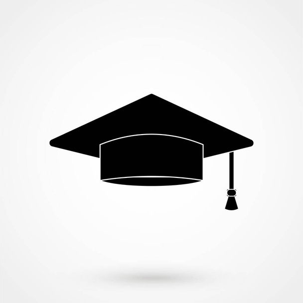 Graduation cap icon for web and mobile application. Flat design style. - Vector, afbeelding
