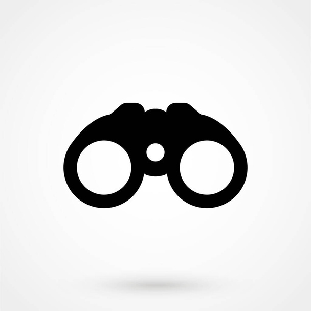 Binoculars icon isolated on white. Symbol, logo illustration - Vecteur, image