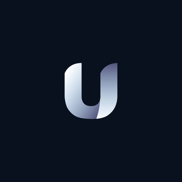 Creative cutting edge U logo icon art illustration - Vector, Image