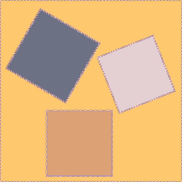 Seamless pattern on a square background - patchwork quilt. Design element of books, notebooks, postcards, interior items. - Vektor, Bild