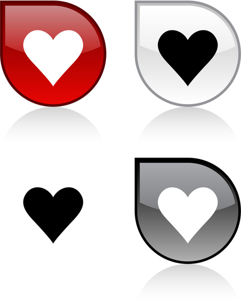 Love button. - Vetor, Imagem