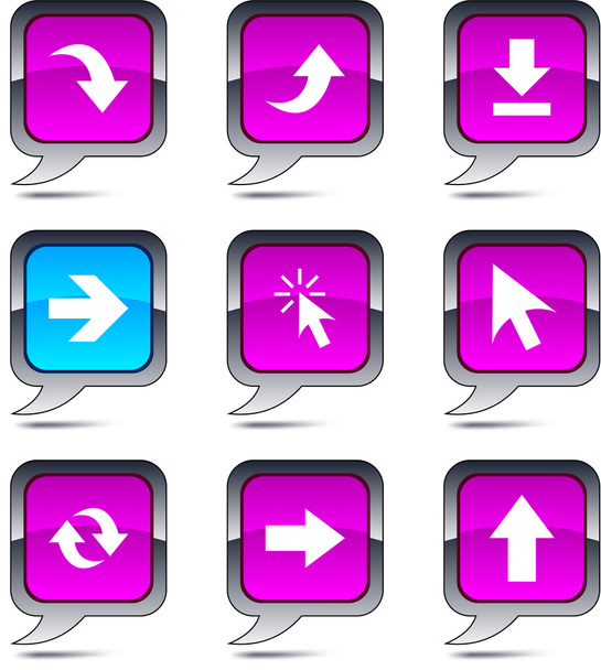 Arrows balloon icons. - Vecteur, image