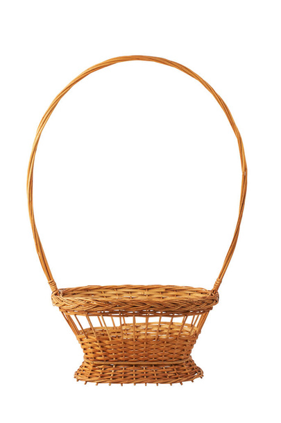 handmade bast product, basket , isolate on a white background - Foto, Imagem
