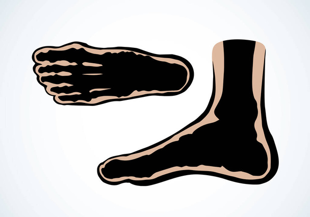 白いテキスト空間上の健康な手足の姿勢セクション要素の診断コンセプト。ブラックラインハンドは、ドアアートヴィンテージスタイルでヒップ医療ロゴピクトグラムエンブレムチャートを描きました。分析アブストラクトサイドビュー - ベクター画像