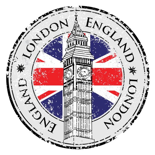 gumi grunge bélyegző london Nagy-Britannia - Vektor, kép