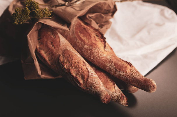 finom természetes esztétikai sült kenyér - Fotó, kép