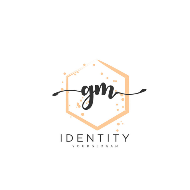 Premium Vector  Initial g and m logo design in elegant and minimalist  handwriting style gm signature logo or symbol for wedding fashion jewelry  boutique and business identity