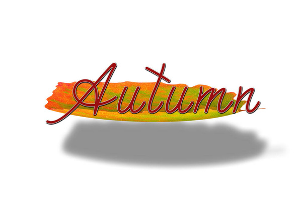 hello autumn orange and yellow colors background illustration - Photo, Image