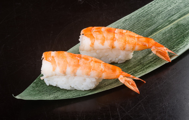 japanese cuisine. sushi shrimp on the background - Foto, Imagem