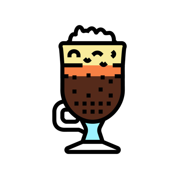 Iers koffie kleur pictogram vector illustratie - Vector, afbeelding