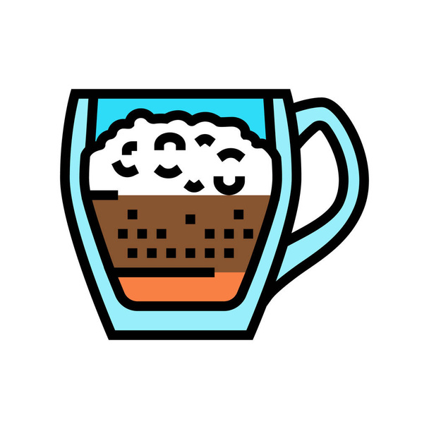 raf coffee color icon vector illustration - Vektor, Bild
