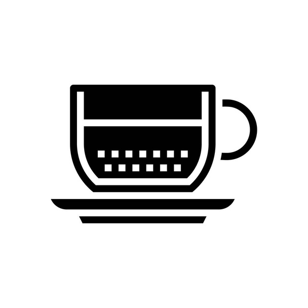espresso coffee glyph icon vector illustration - Vector, Image