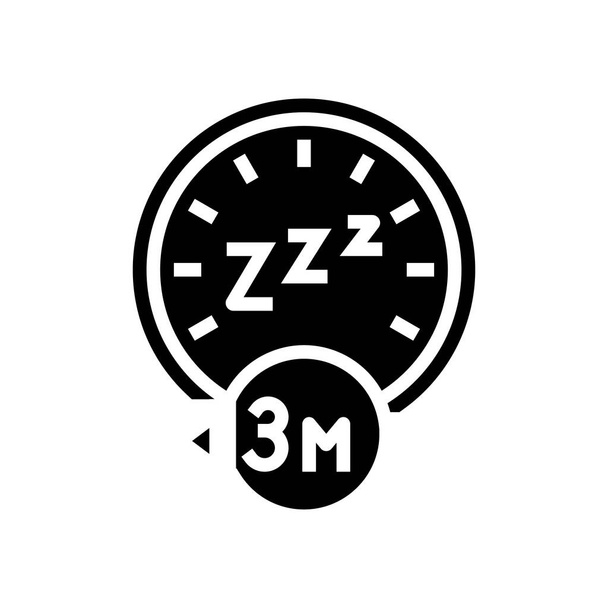 short term insomnia glyph icon vector illustration - Wektor, obraz