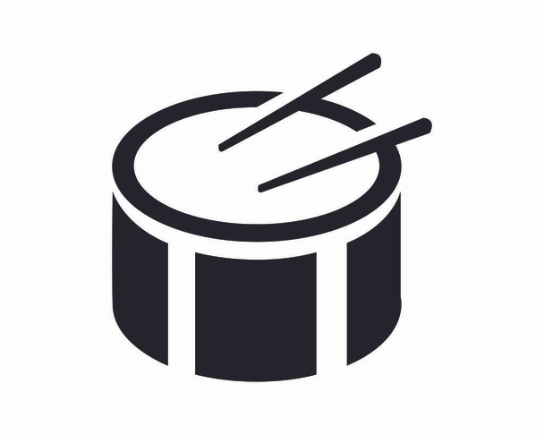 drum vector glyph flat icon - ベクター画像