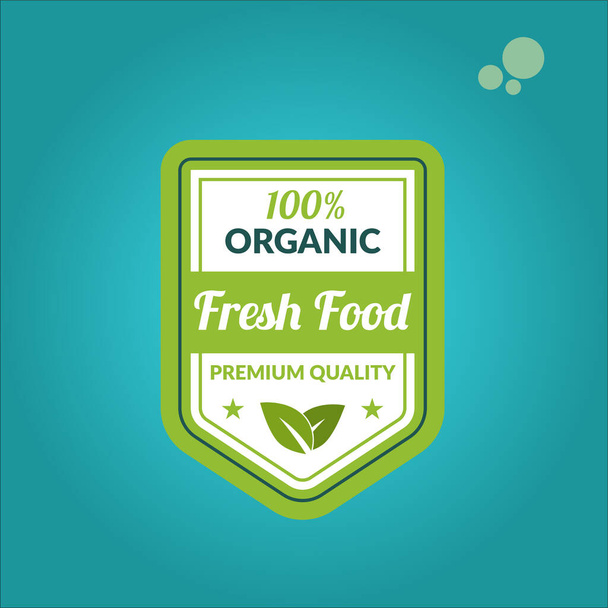 organic food label vector design ilustration logo . eps 10 - ベクター画像