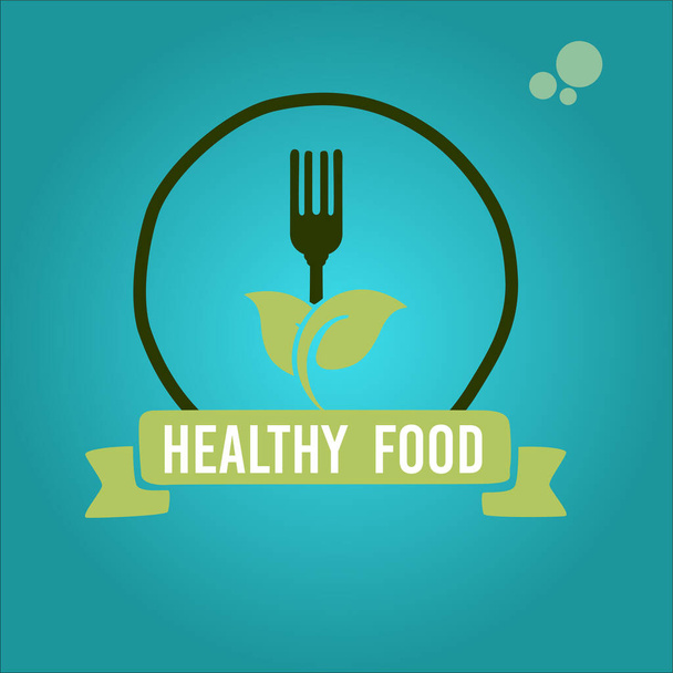 logo healthy food vector ilustration . eps 10 - Vettoriali, immagini