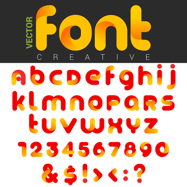 lettertype ontwerp vector afgerond grappige cartoon. kan worden gebruikt als logo 's.  - Vector, afbeelding