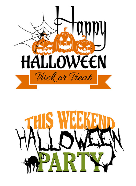 Diseños de paty Halloween
 - Vector, imagen